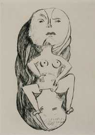 Louise Bourgeois Birth 1994 Drypoint on paper