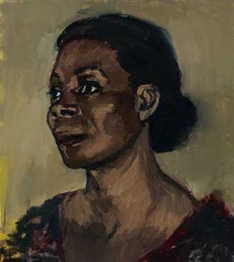 Portrait of a woman staring side on