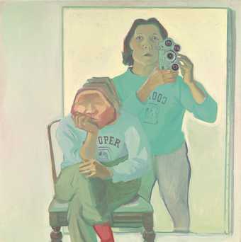 Maria Lassnig, Double Self-portrait with Camera (Doppelselbstporträt mit Kamera) 1974