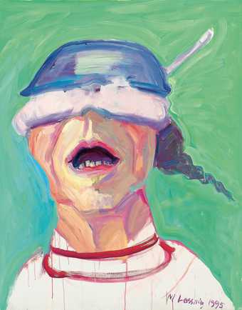 Maria Lassnig, Self-Portrait with Saucepan, 1995