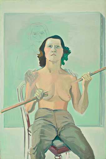 Maria Lassnig, Self-Portrait with Stick, 1971