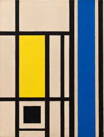 Image credit: Marlow Moss Untitled (White, Black, Blue and Yellow) c.1954 Lent by Hazel Rank-Broadley 2001. On long term loan
