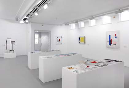 Installation shot from Marlow Moss display at Tate St Ives, Summer 2013