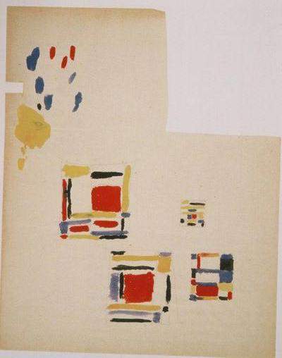 Marlow Moss preliminary thumbnail sketches