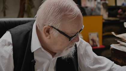 Peter Blake in studio
