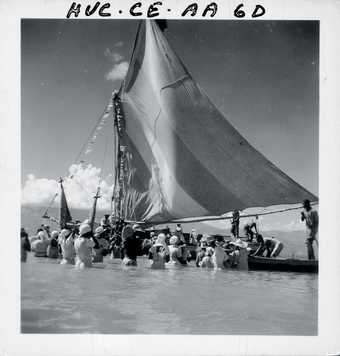 Maya Deren Photograph possibly of a boat ceremony for Agwe, taken on one of her visits to Haiti 1947–52