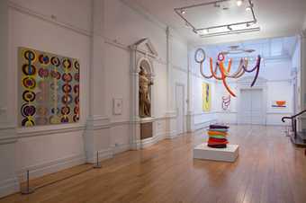 Installation view of the ‘Colour Play’ room at the exhibition Terry Frost, Leeds Art Gallery