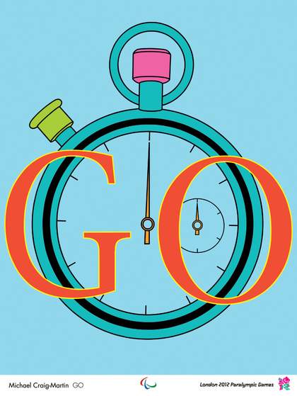 Michael Craig-Martin GO London Olympic 2012 poster
