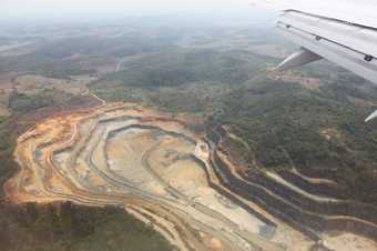 Mines seen from the flight into Belo Horizonte