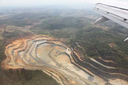 Mines seen from the flight into Belo Horizonte
