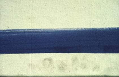 Detail of fingerprints on an acrylic paint film