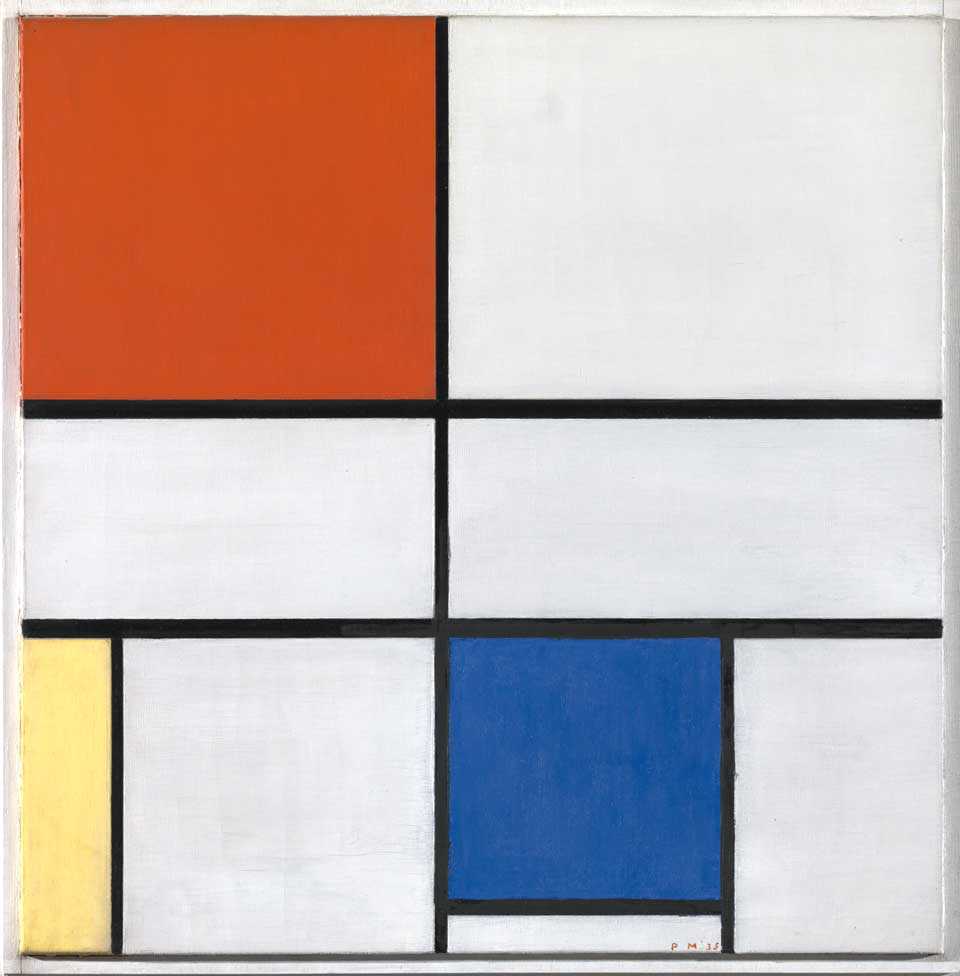 Piet Mondrian Composition C (No.III) with Red, Yellow and Blue