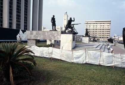 Monument to the Defenders of Veracruz Against the U.S. Marines in 1914. Pemex Headquarters, Malecón, March 1994, from Fish Story 1989–1995