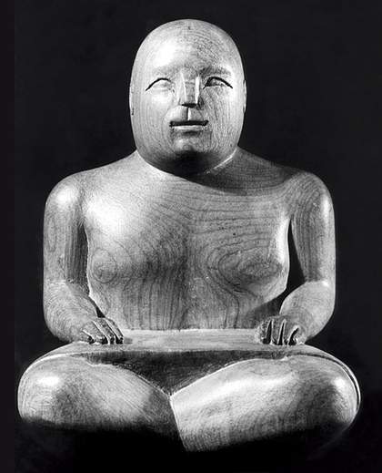 Ronald Moody Seated Sarong Figure 1938 beech, 27 x 18 x 14 cm