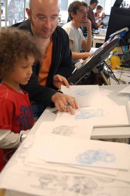 Six year old Jude's visit to the Moshi Monsters studio in London