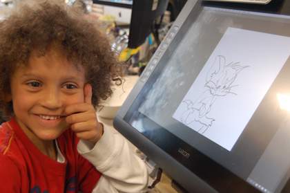 Six year old Jude's visit to the Moshi Monsters studio in London