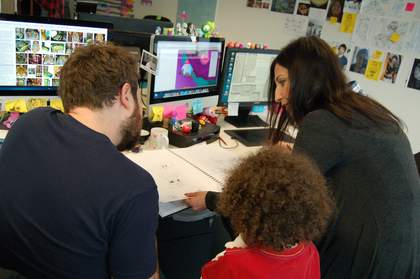 Six year old Jude's visit to the Moshi Monsters studio in London