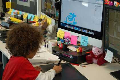 Six year old Jude's visit to the Moshi Monsters studio in London