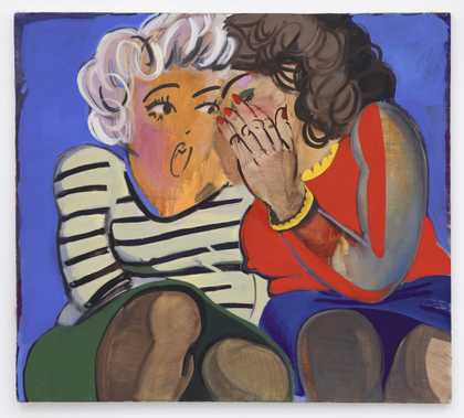 Ella Kruglyanskaya, Gossip Girls 2010 Oil paint on canvas 762 x 813 mm Courtesy the Artist, and Gavin Brown’s enterprise New York/Rome.