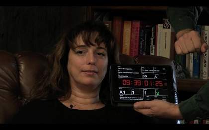Production still from Tania Bruguera – A State of Vulnerability showing the artist