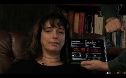 Production still from Tania Bruguera – A State of Vulnerability showing the artist