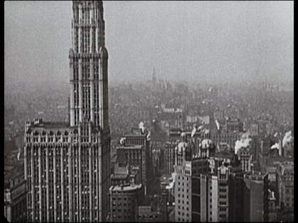 Film still from Paul Strand and Charles Sheeler's Manhatta 1921