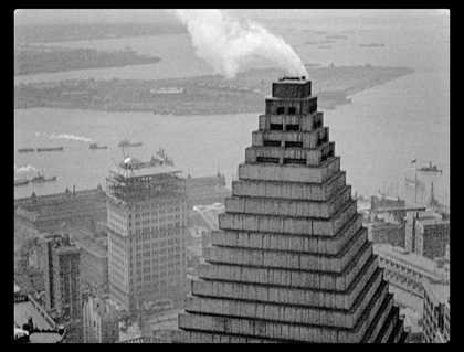 Film still from Paul Strand and Charles Sheeler's Manhatta 1921