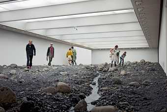 Olafur Eliasson’s installation Riverbed at the Louisiana Museum, Humlebaek, Denmark, 2014