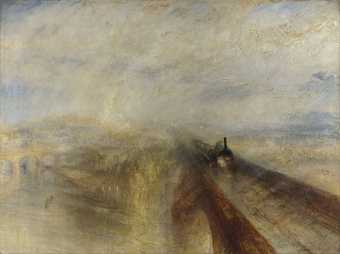 J.M.W. Turner's painting of a train passing over a bridge