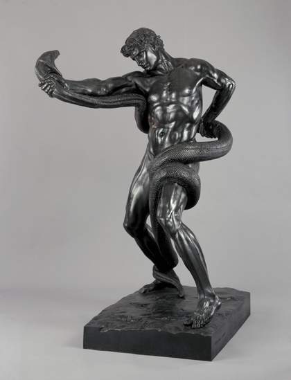 Frederic, Lord Leighton, An Athlete Wrestling with a Python 1877