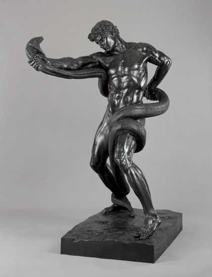 Frederic, Lord Leighton, An Athlete Wrestling with a Python 1877