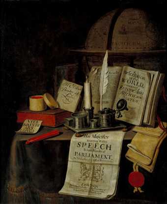 Fig.1 Edward Collier active 1662-1707 Still Life 1699 Oil paint on canvas 742 x 629 mm N05856