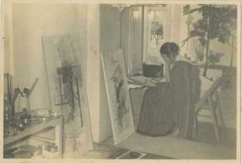 Nasreen at her studio in Bombay at the Bhulabhai Desai Institute