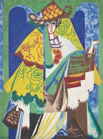 Natalia Goncharova, Orange Seller, 1916, oil paint on canvas, 131 x 97 cm