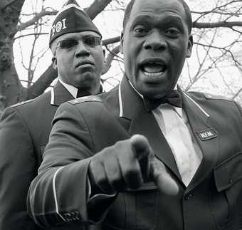 A member of the religious group Nation of Islam at Speakers Corner Hyde Park London 2007