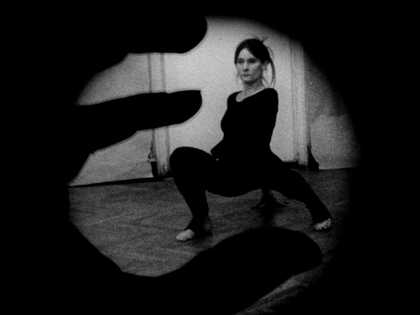 black and white film still