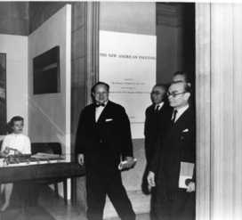 Opening of the exhibition The New American Painting at the Tate Gallery, London, 1959