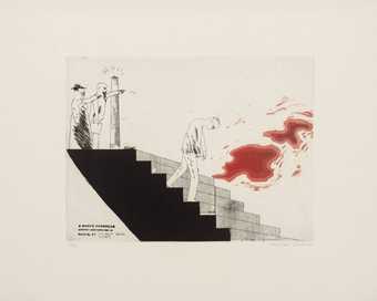 David Hockney ‘6a. The Wallet Begins to Empty’, from A Rake’s Progress 1961–3