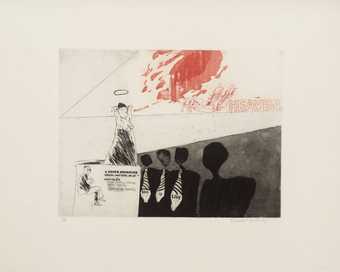 David Hockney ‘2a. The Gospel Singing (Good People) (Madison Square Garden)’, from A Rake’s Progress 1961–3