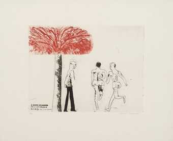 David Hockney ‘3a. The Seven Stone Weakling’, from A Rake’s Progress 1961–3