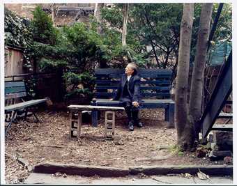 Nigel Shafran Louise Bourgeois Listening to Birdsong, taken in the artist’s back garden, New York 2000