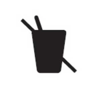 black icon on white background showing no drinking
