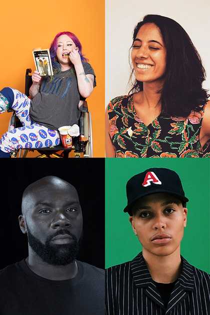 collage of four portraits of the panellists, Jackie Hagan, Roshni Goyate, Michael 'Mikey J' Asante and Kai-Isaiah Jamal