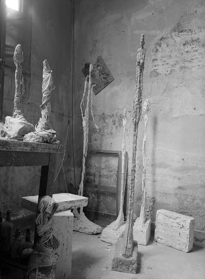 Studio-view with sculptures, ca. 1955