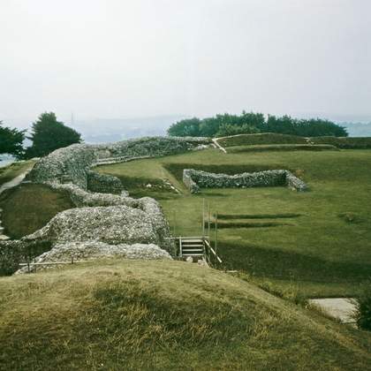 The ruins at Old Sarum, Salisbury, Photographed by Nancy Holt 1969