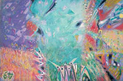 Tony O'Malley Bone Birds at Green Lake, Birdlake III - Old Residents, Paradise Island, Bahamas 1986-7