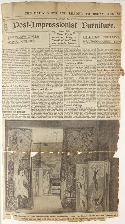 Daily News and Reader press cutting about the Omega Workshops, Tate Archive