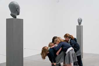 Schoolchildren with Gerhard Richter's Two Sculptures for a Room by Palermo 1971 at Tate Modern, 2014