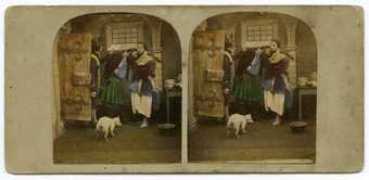 Stereoscopic photo of Untitled, after Millais, The Order of Release
