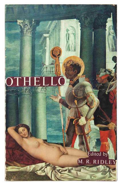 Collaged book jacket for Othello